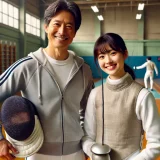 上野優佳の父親の正昭さんは元国体選手で現在はフェンシング部の顧問