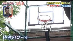 父親が庭に作ったバスケットコート