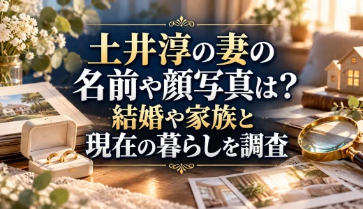 土井淳の妻の名前や顔写真は？結婚や家族と現在の暮らしを調査