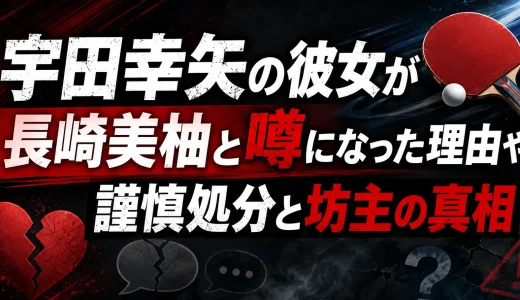 宇田幸矢の彼女が長崎美柚と噂になった理由や謹慎処分と坊主の真相