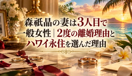 森祇晶の妻は3人目で一般女性｜2度の離婚理由とハワイ永住を選んだ理由