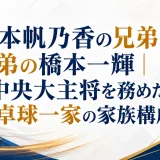 橋本帆乃香の兄弟は弟の橋本一輝｜中央大主将を務めた卓球一家の家族構成