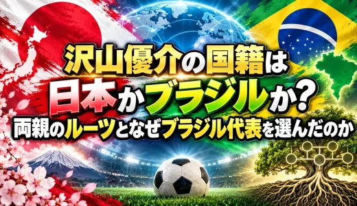 沢山優介の国籍は日本かブラジルか？両親のルーツとなぜブラジル代表を選んだのか